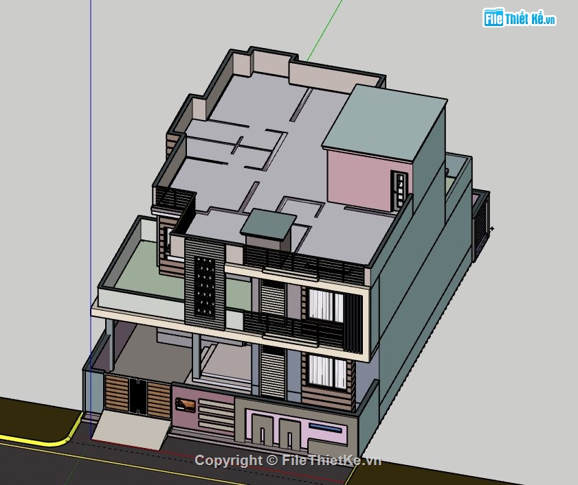 Biệt thự 2 tầng,model su biệt thự 2 tầng,file su biệt thự 2 tầng