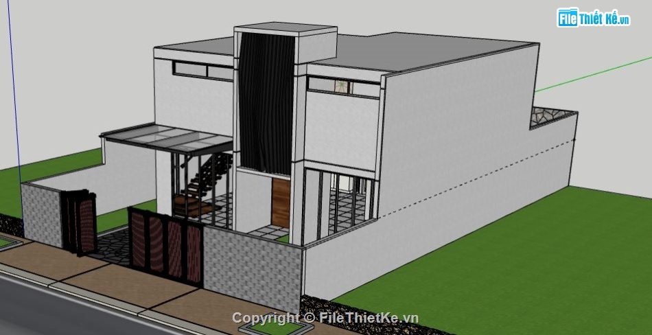 Biệt thự 2 tầng,model su biệt thự 2 tầng,biệt thự 2 tầng file su,file sketchup biệt thự 2 tầng,biệt thự 2 tầng sketchup