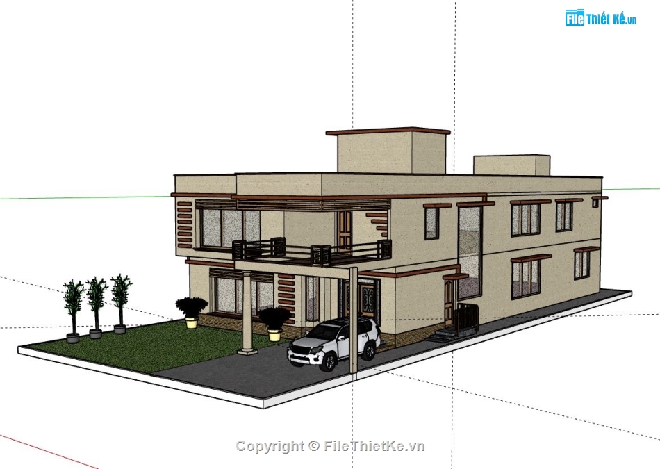 Biệt thự 2 tầng,model su biệt thự 2 tầng,file su biệt thự 2 tầng