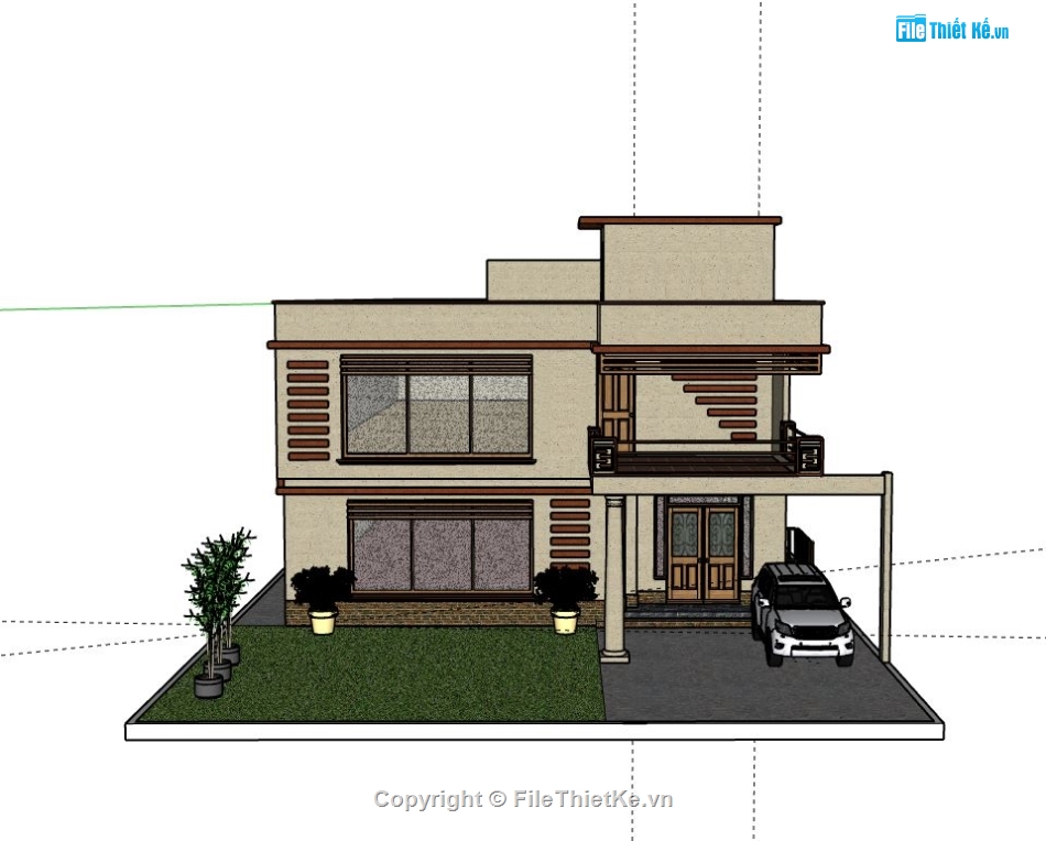 Biệt thự 2 tầng,model su biệt thự 2 tầng,file su biệt thự 2 tầng