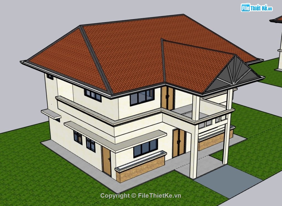 Biệt thự 2 tầng,model su biệt thự 2 tầng,file su biệt thự 2 tầng,biệt thự 2 tầng model su,sketchup biệt thự 2 tầng