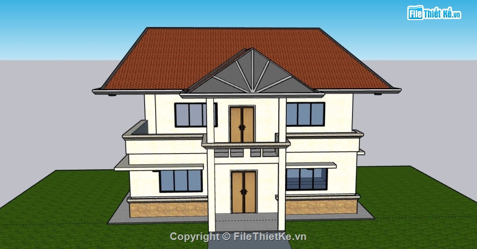 Biệt thự 2 tầng,model su biệt thự 2 tầng,file su biệt thự 2 tầng,biệt thự 2 tầng model su,sketchup biệt thự 2 tầng