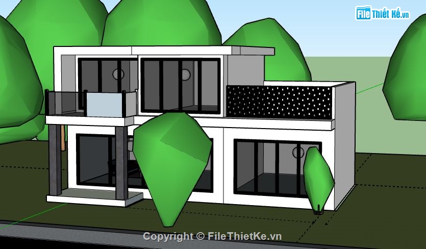 Biệt thự 2 tầng,model su biệt thự 2 tầng,biệt thự 2 tầng file su,file sketchup biệt thự 2 tầng,biệt thự 2 tầng sketchup