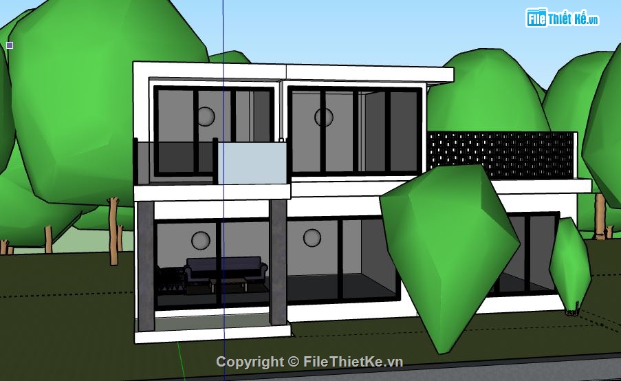 Biệt thự 2 tầng,model su biệt thự 2 tầng,biệt thự 2 tầng file su,file sketchup biệt thự 2 tầng,biệt thự 2 tầng sketchup