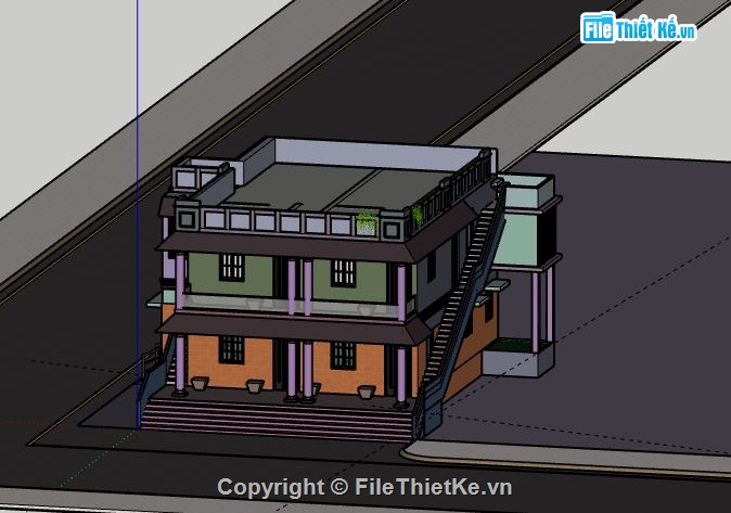 Biệt thự 2 tầng,model su biệt thự 2 tầng,file su biệt thự 2 tầng