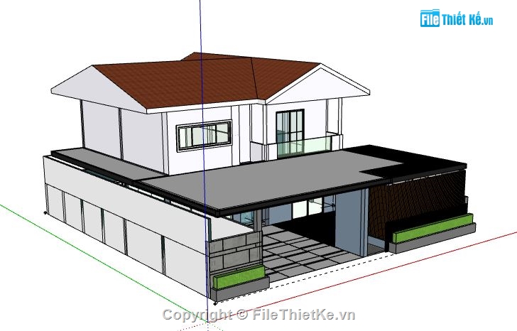 Biệt thự 2 tầng,model su biệt thự 2 tầng,biệt thự 2 tầng file su,file sketchup biệt thự 2 tầng,biệt thự 2 tầng sketchup