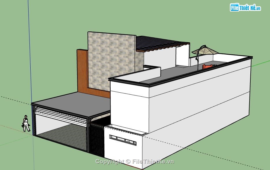 Biệt thự 2 tầng,model su biệt thự 2 tầng,biệt thự 2 tầng file sketchup