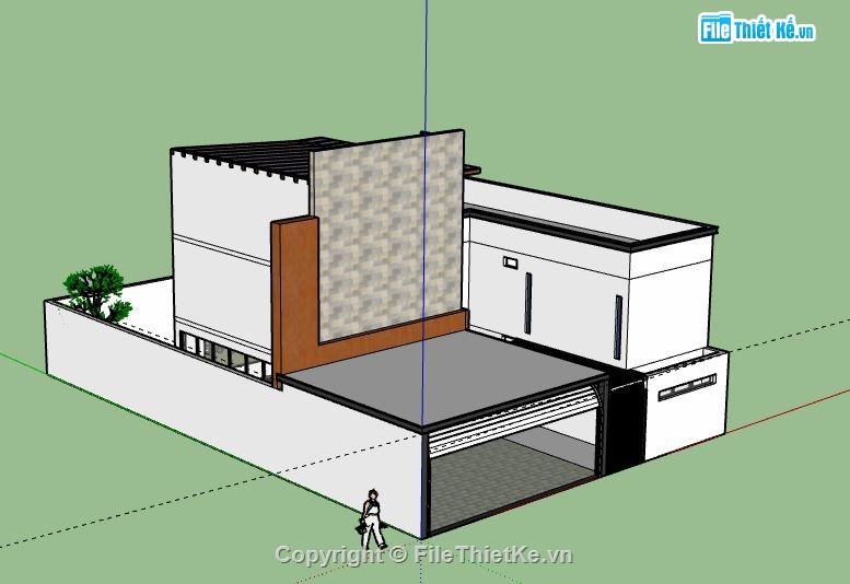 Biệt thự 2 tầng,model su biệt thự 2 tầng,biệt thự 2 tầng file sketchup