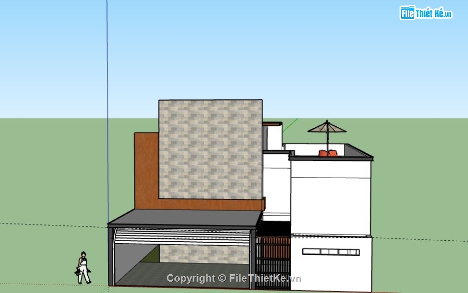 Biệt thự 2 tầng,model su biệt thự 2 tầng,biệt thự 2 tầng file sketchup