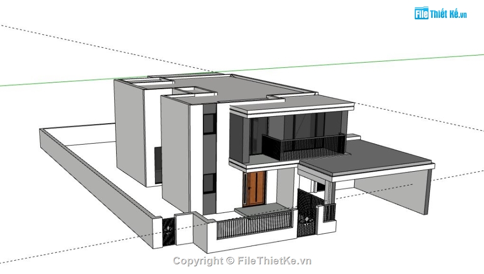 Biệt thự 2 tầng,model su biệt thự 2 tầng,biệt thự 2 tầng file su