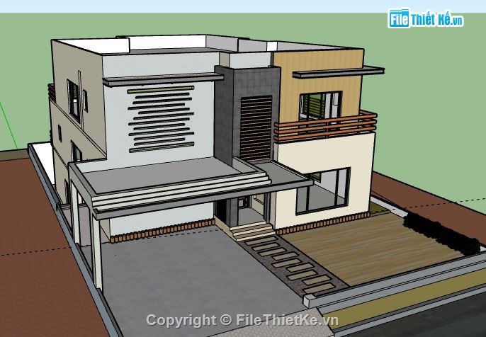 Biệt thự 2 tầng,model su biệt thự 2 tầng,biệt thự 2 tầng model su,sketchup biệt thự 2 tầng,biệt thự 2 tầng file su