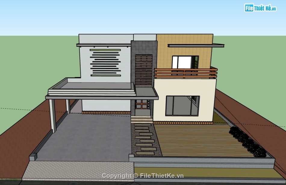 Biệt thự 2 tầng,model su biệt thự 2 tầng,biệt thự 2 tầng model su,sketchup biệt thự 2 tầng,biệt thự 2 tầng file su