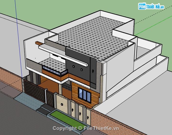 Biệt thự 2 tầng,model su biệt thự 2 tầng,file su biệt thự 2 tầng,biệt thự 2 tầng sketchup,sketchup biệt thự 2 tầng