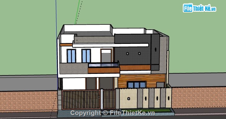 Biệt thự 2 tầng,model su biệt thự 2 tầng,file su biệt thự 2 tầng,biệt thự 2 tầng sketchup,sketchup biệt thự 2 tầng