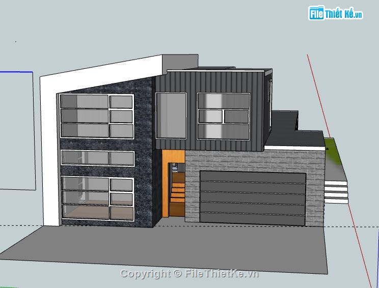 Biệt thự 2 tầng,model su biệt thự 2 tầng,biệt thự 2 tầng file su,sketchup biệt thự 2 tầng,biệt thự 2 tầng sketchup