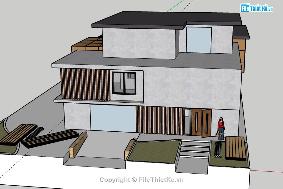 Biệt thự 2 tầng,model su biệt thự 2 tầng,biệt thự 2 tầng file su,sketchup biệt thự 2 tầng,biệt thự 2 tầng model su