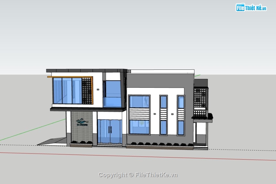 Biệt thự 2 tầng,model su biệt thự 2 tầng,file su biệt thự 2 tầng