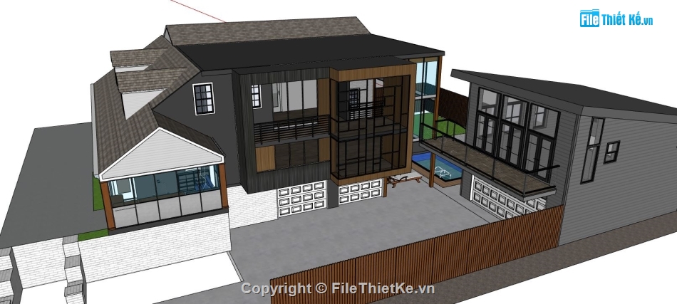 file sketchup biệt thự,model su biệt thự,su biệt thự