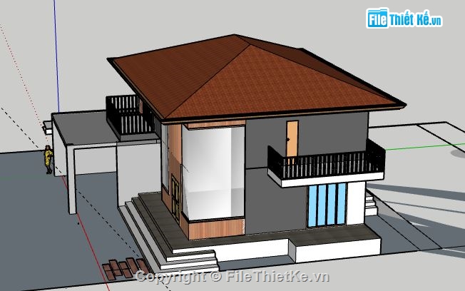 Biệt thự 2 tầng,model su biệt thự 2 tầng,file su biệt thự 2 tầng,file sketchup biệt thự 2 tầng,biệt thự 2 tầng model su