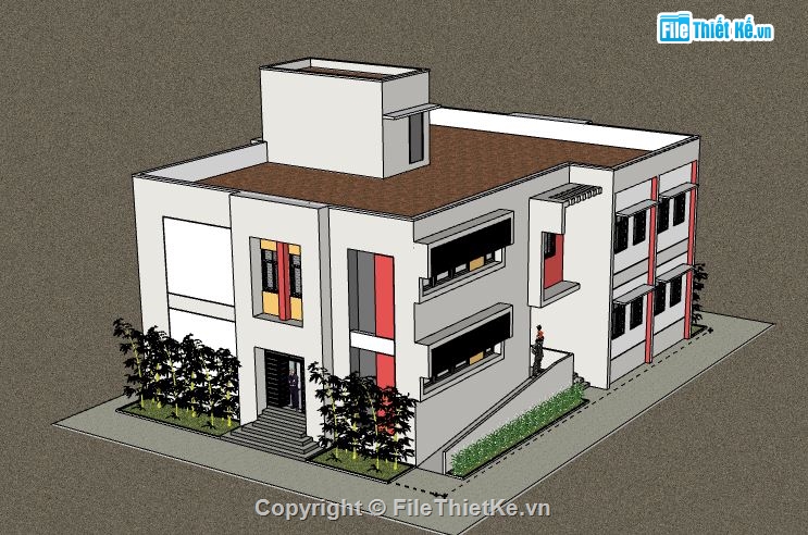 Biệt thự 2 tầng,model su biệt thự 2 tầng,biệt thự 2 tầng file su,sketchup biệt thự 2 tầng,biệt thự 2 tầng sketchup