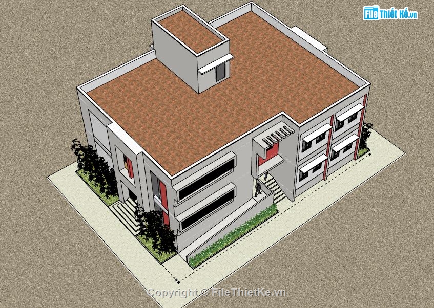 Biệt thự 2 tầng,model su biệt thự 2 tầng,biệt thự 2 tầng file su,sketchup biệt thự 2 tầng,biệt thự 2 tầng sketchup