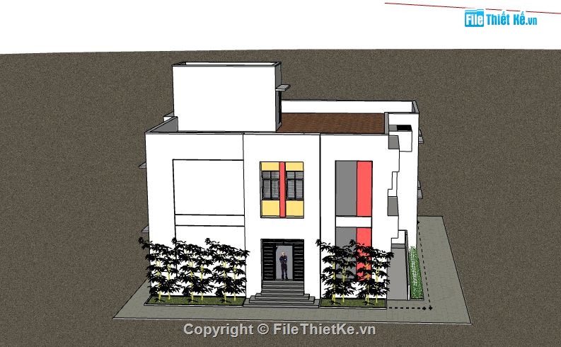 Biệt thự 2 tầng,model su biệt thự 2 tầng,biệt thự 2 tầng file su,sketchup biệt thự 2 tầng,biệt thự 2 tầng sketchup