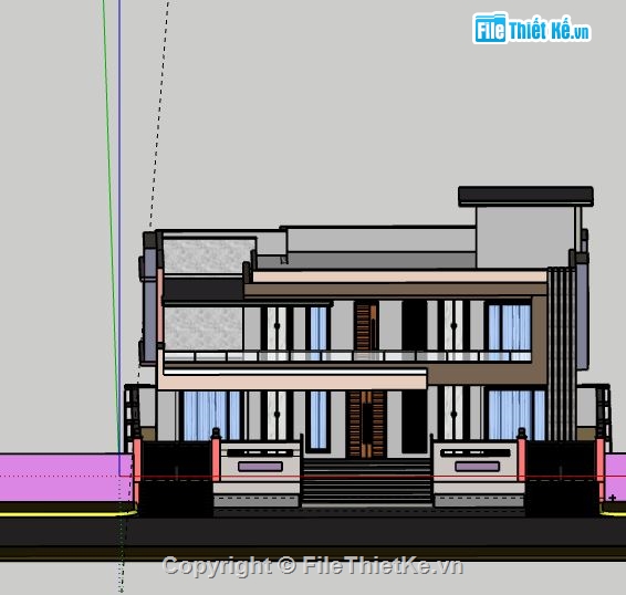 Biệt thự 2 tầng,model su biệt thự 2 tầng,file su biệt thự 2 tầng