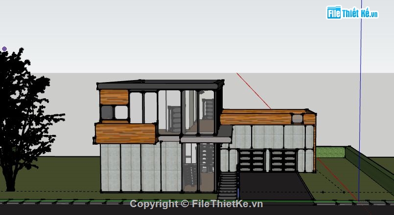 Biệt thự 2 tầng,model su biệt thự 2 tầng,file su biệt thự 2 tầng