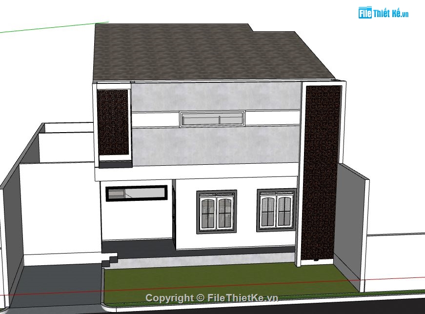 Biệt thự 2 tầng,model su biệt thự 2 tầng,file su biệt thự 2 tầng,biệt thự 2 tầng model su,file sketchup biệt thự 2 tầng