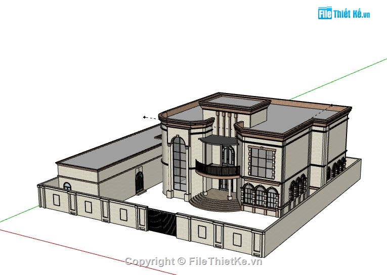 Biệt thự 2 tầng,model su biệt thự 2 tầng,biệt thự 2 tầng file su