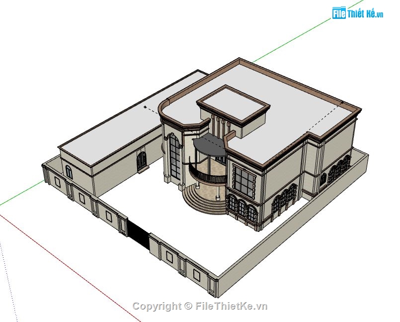 Biệt thự 2 tầng,model su biệt thự 2 tầng,biệt thự 2 tầng file su