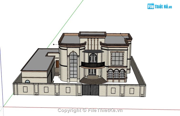 Biệt thự 2 tầng,model su biệt thự 2 tầng,biệt thự 2 tầng file su