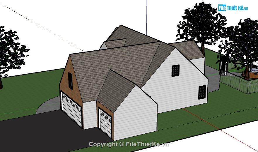 Biệt thự 2 tầng,model su biệt thự 2 tầng,biệt thự 2 tầng sketchup,file sketchup biệt thự 2 tầng,biệt thự 2 tầng model su