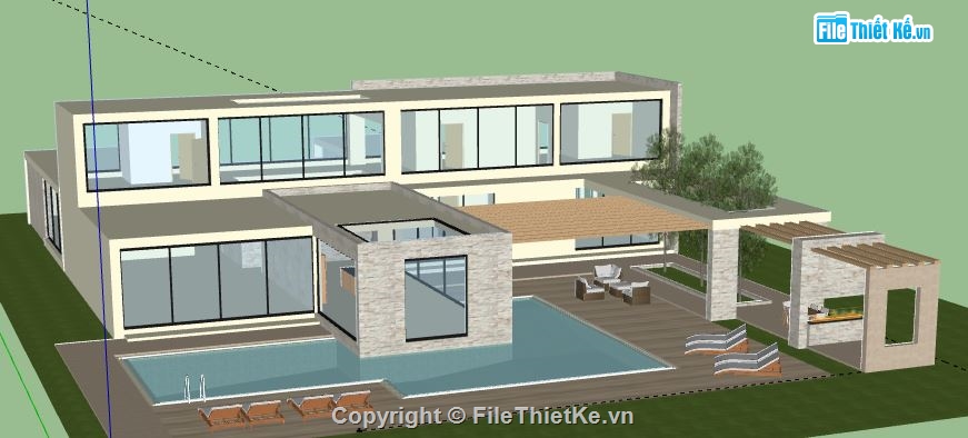 Biệt thự 2 tầng,model su biệt thự 2 tầng,biệt thự 2 tầng file su,file sketchup biệt thự 2 tầng,biệt thự 2 tầng sketchup