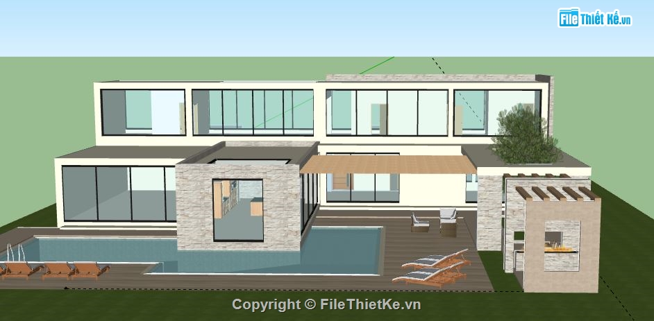 Biệt thự 2 tầng,model su biệt thự 2 tầng,biệt thự 2 tầng file su,file sketchup biệt thự 2 tầng,biệt thự 2 tầng sketchup