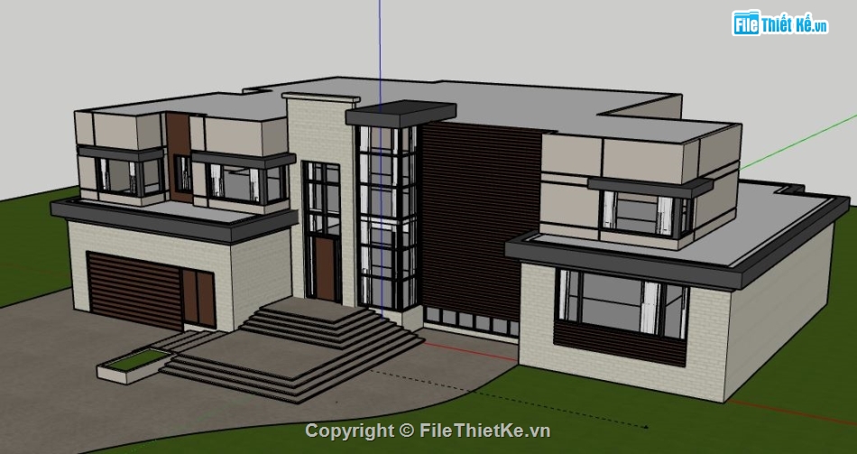 Biệt thự 2 tầng,Model su biệt thự 2 tầng,sketchup biệt thự 2 tầng,biệt thự 2 tầng file su,file su biệt thự 2 tầng