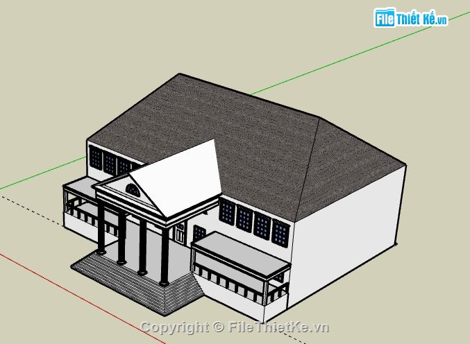 Biệt thự 2 tầng,model su biệt thự 2 tầng,biệt thự 2 tầng sketchup