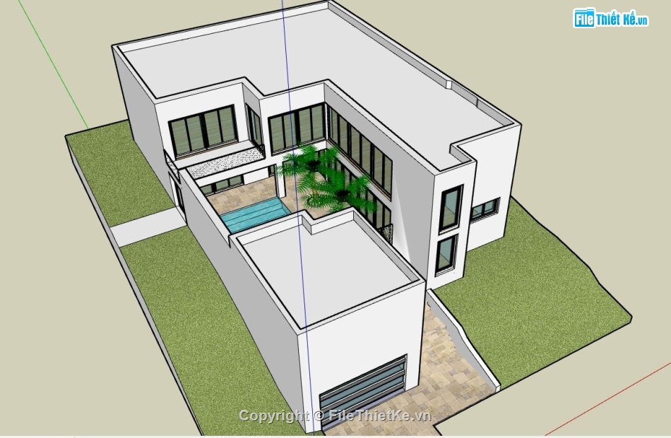 file su biệt thự,sketchup biệt thự,model su biệt thự