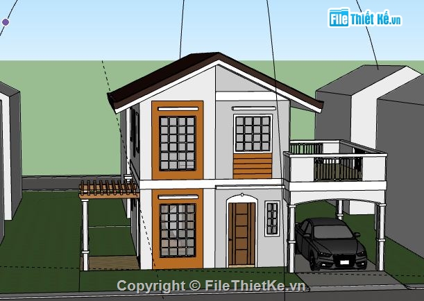 Biệt thự 2 tầng,model su biệt thự 2 tầng,file su biệt thự 2 tầng