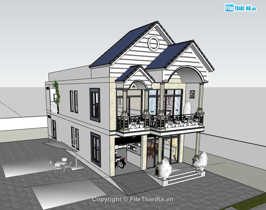 Biệt thự 2 tầng,Model su biệt thự 2 tầng,file su biệt thự 2 tầng