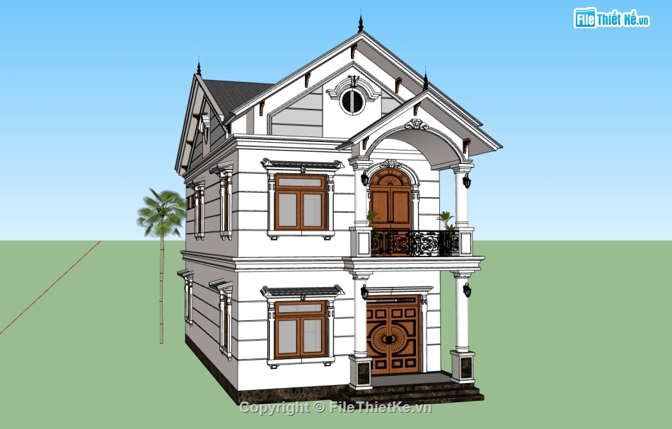 Biệt thự,su biệt thự,sketchup biệt thự