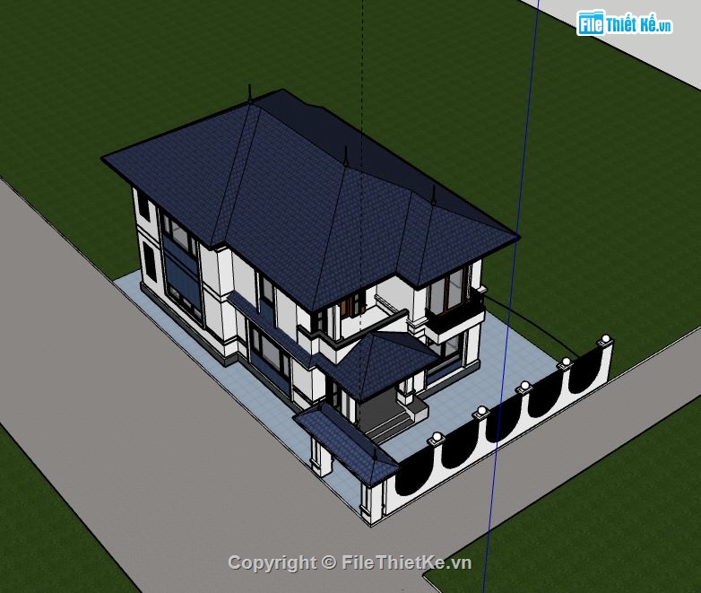 Biệt thự 2 tầng,model su biệt thự 2 tầng,file su biệt thự 2 tầng