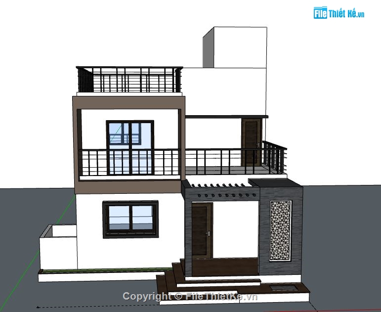 Biệt thự 2 tầng,model su biệt thự 2 tầng,biệt thự 2 tầng file su,sketchup biệt thự 2 tầng,biệt thự 2 tầng sketchup