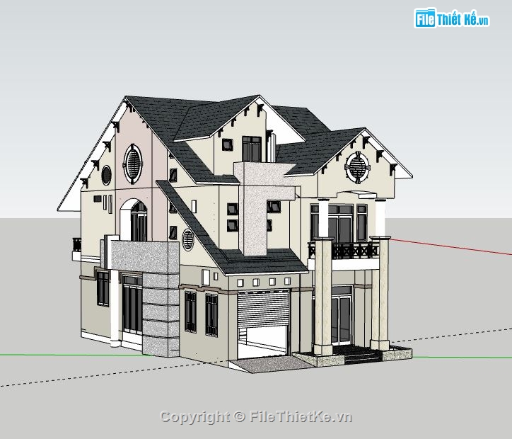 Biệt thự 2 tầng,model su biệt thự 2 tầng,biệt thự 2 tầng file su