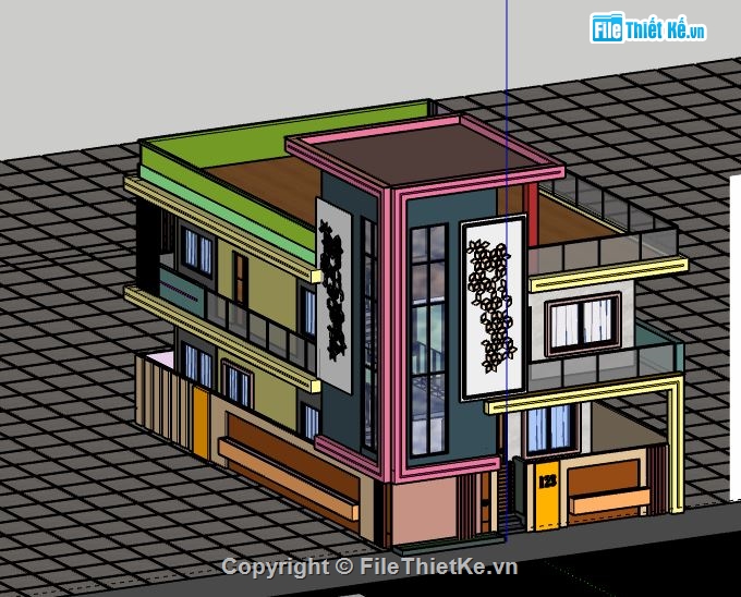 Biệt thự 2 tầng,model su biệt thự 2 tầng,biệt thự 2 tầng