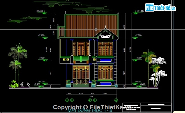 biệt thự 2 tầng 8x11.7,biệt thự 2 tầng,biệt thự 8x11.7m 2 tầng