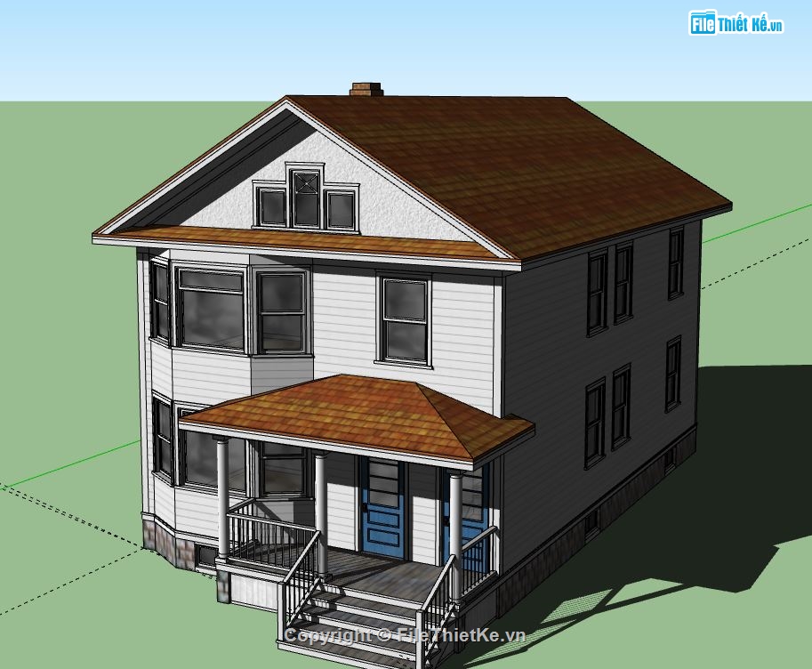 Biệt thự 2 tầng,model su biệt thự 2 tầng,biệt thự 2 tầng model su,file sketchup biệt thự 2 tầng,biệt thự 2 tầng su