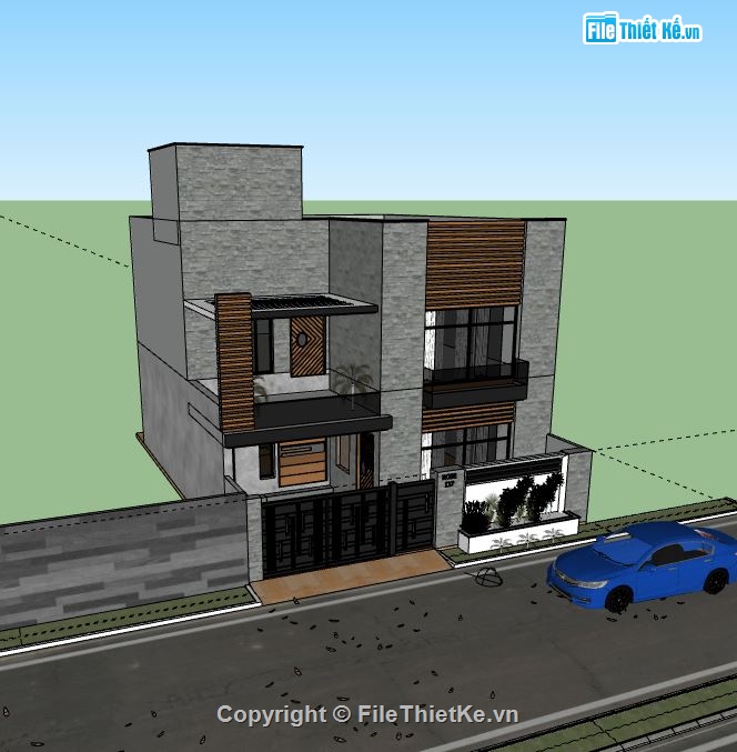 Biệt thự 2 tầng,model su biệt thự 2 tầng,biệt thự 2 tầng file su,file sketchup biệt thự 2 tầng,biệt thự 2 tầng sketchup