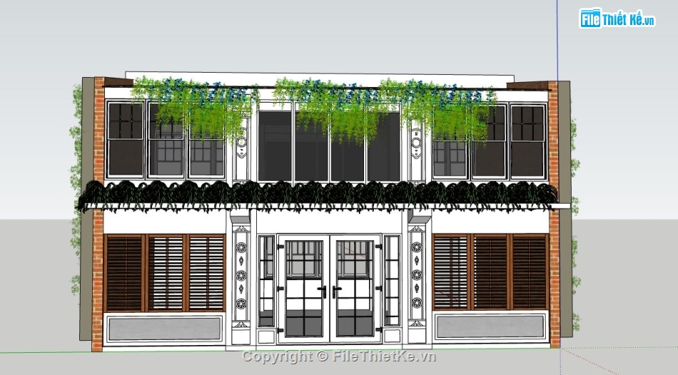 Biệt thự 2 tầng,model su biệt thự 2 tầng,file su biệt thự 2 tầng