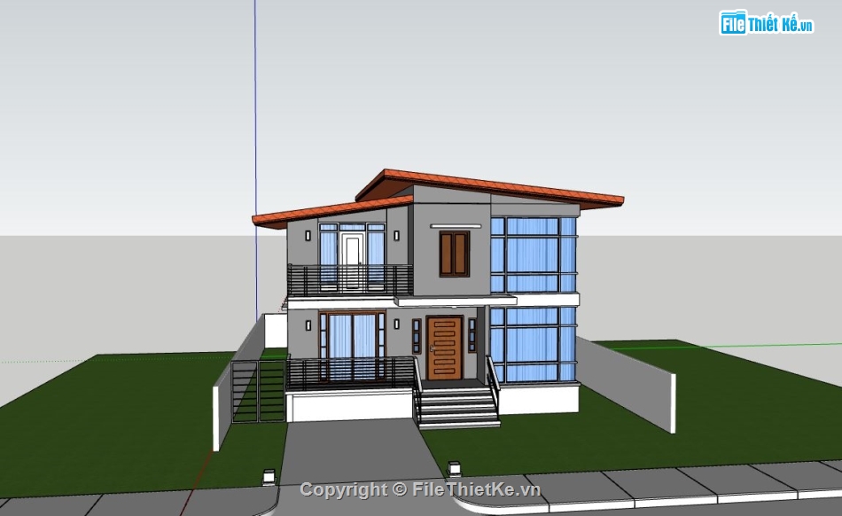 sketchup biệt thự,model su biệt thự,su biệt thự